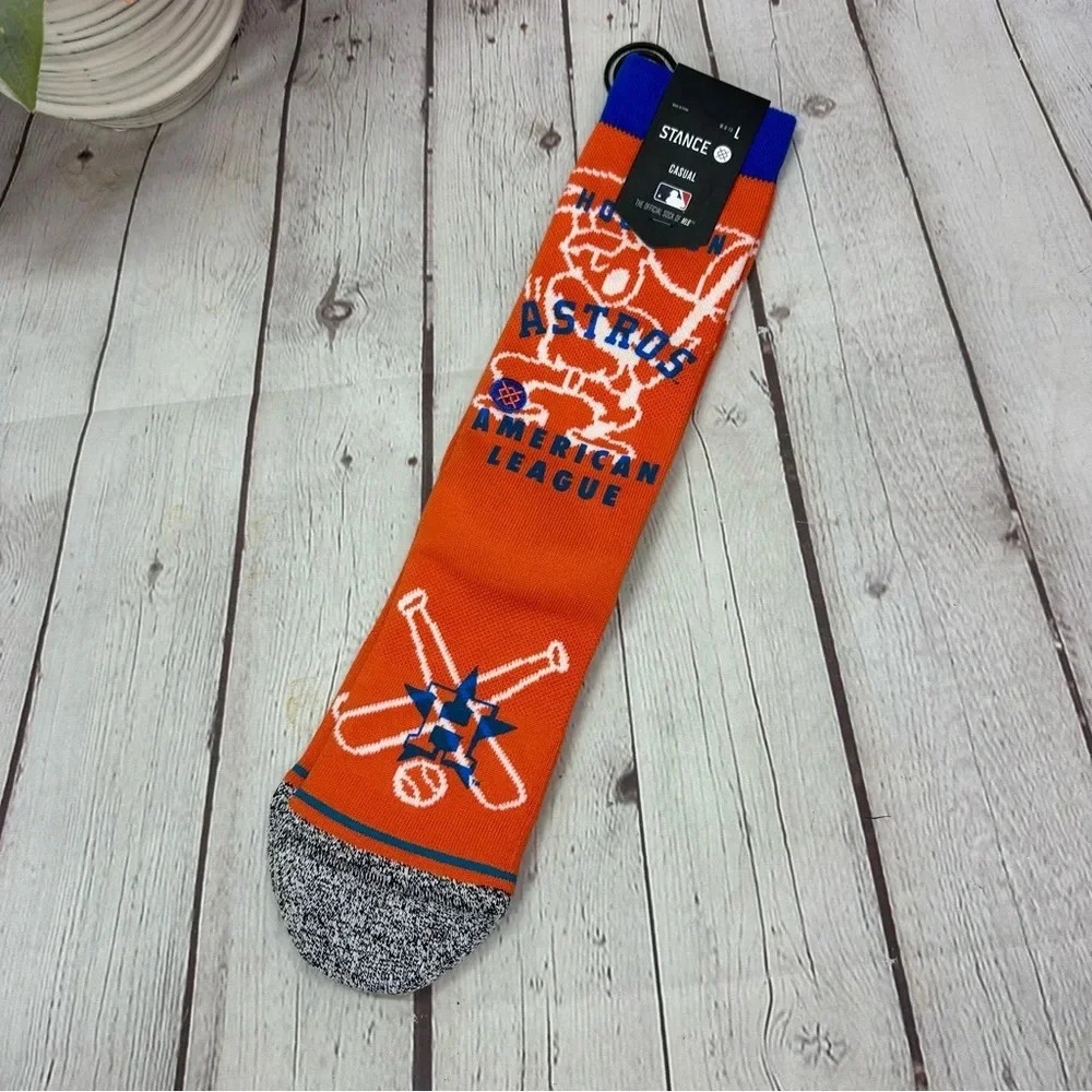 NWT stance houston astros baseball casual socks MLB hey batter